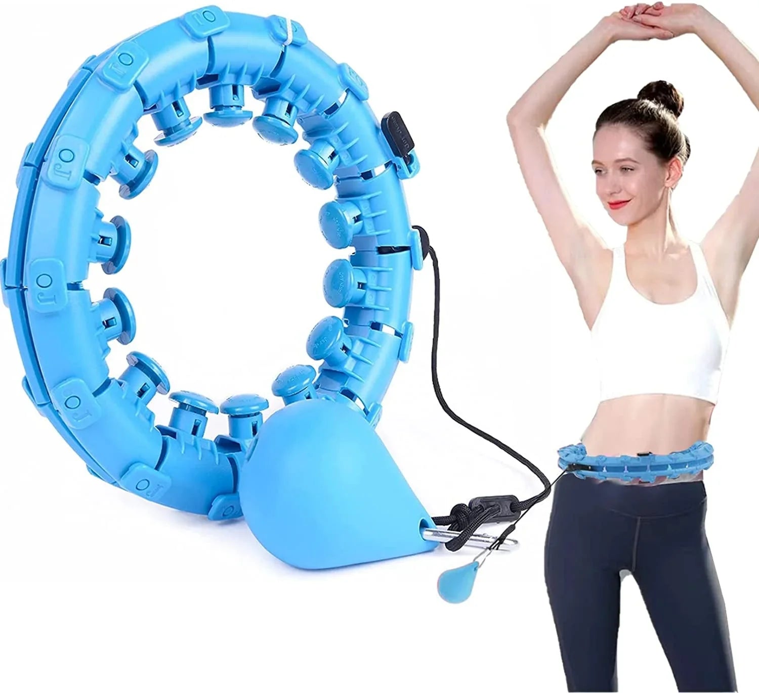 Weighted Hula Hoop β Adjustable Fit Hoop for Weight Loss